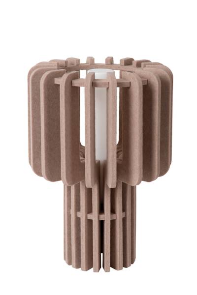 Tischleuchte Rollo - Filz - Beige