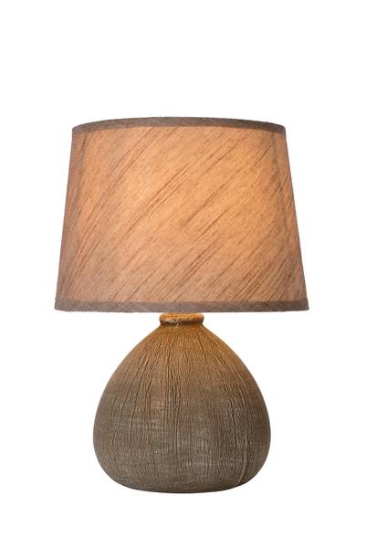 Tischleuchte Ramzi - Keramik - Beige