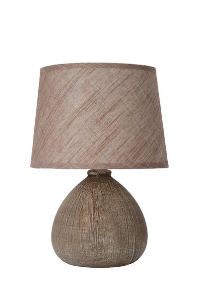 Tischleuchte Ramzi - Keramik - Beige