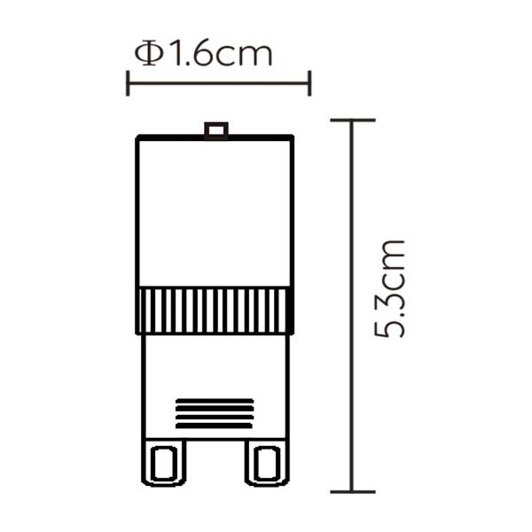 LED Leuchtmittel G9 Typ B - Polypropylen - Weiß