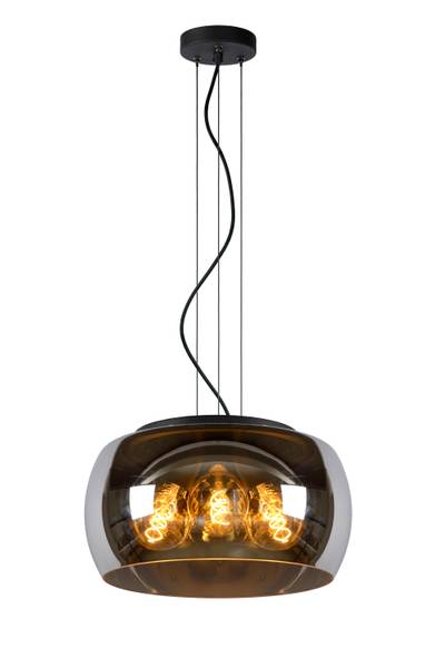 Pendelleuchte Olivia - Opalglas - Grau - Durchmesser: 40 cm