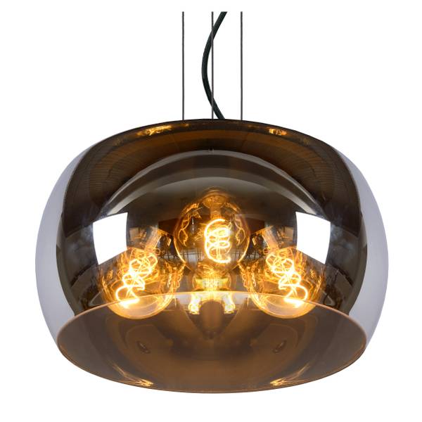 Pendelleuchte Olivia - Opalglas - Grau - Durchmesser: 40 cm