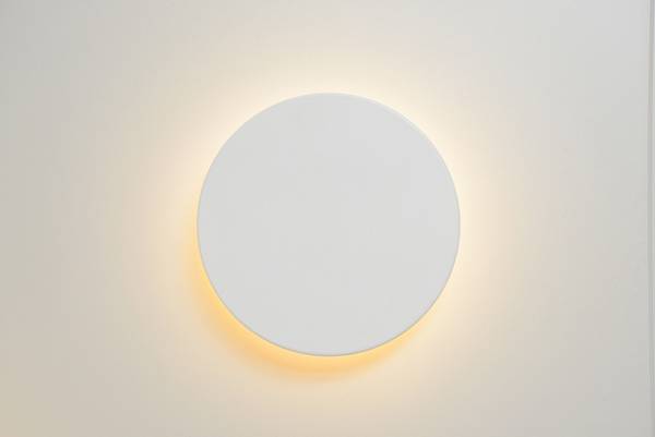 LED Wandleuchte Eklyps - Aluminium - Weiß - Durchmesser: 15 cm