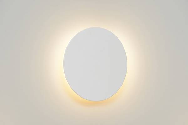 LED Wandleuchte Eklyps - Aluminium - Weiß - Durchmesser: 15 cm