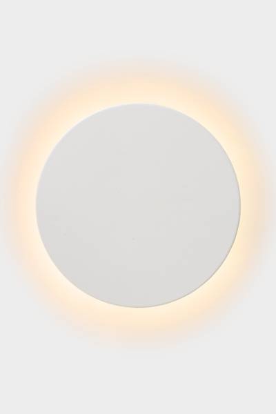 LED Wandleuchte Eklyps - Aluminium - Weiß - Durchmesser: 15 cm