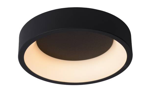 LED Deckenleuchte Talowe - Aluminium - Schwarz - Durchmesser: 30 cm