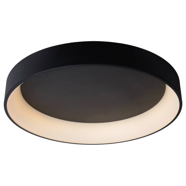 LED Deckenleuchte Talowe - Aluminium - Schwarz - Durchmesser: 80 cm