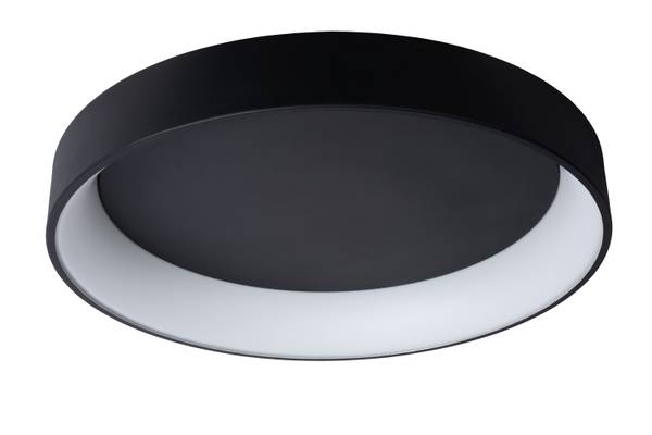 LED Deckenleuchte Talowe - Aluminium - Schwarz - Durchmesser: 80 cm