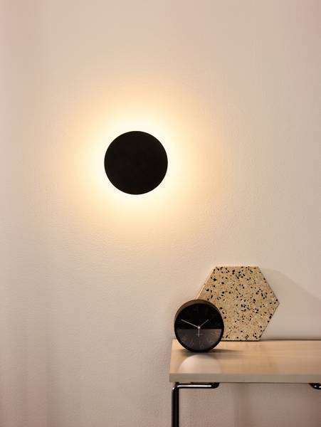 LED Wandleuchte Eklyps - Aluminium - Weiß - Durchmesser: 25 cm