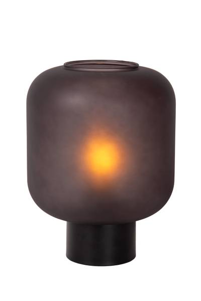 Tischleuchte Eloise - Aluminium / Opalglas - Schwarz