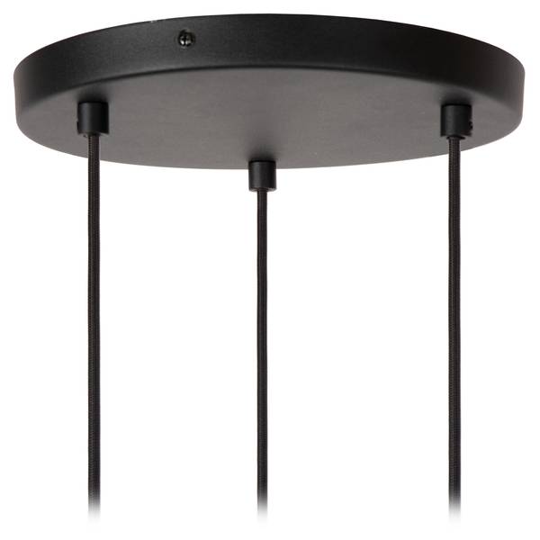 Pendelleuchte Maya Typ B - Aluminium / Baumwollstoff - Schwarz