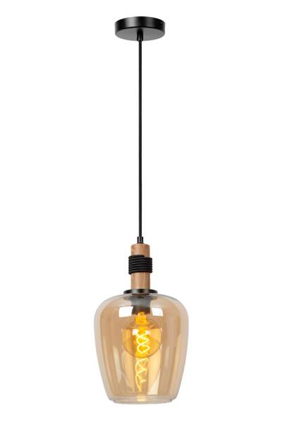 Pendelleuchte Ilona Typ B - Aluminium / Opalglas - Gelb