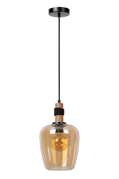 Pendelleuchte Ilona Typ B - Aluminium / Opalglas - Gelb