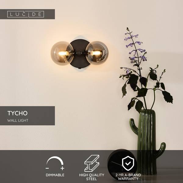 Wandleuchte Tycho - Stahl - Gold