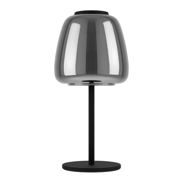LED-Tischleuchte Alfero - Rauchglas / Stahl - 1-flammig