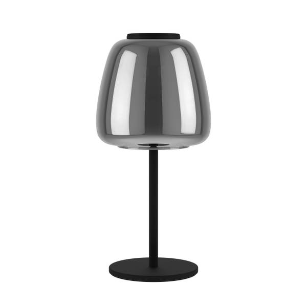 LED-Tischleuchte Alfero - Rauchglas / Stahl - 1-flammig