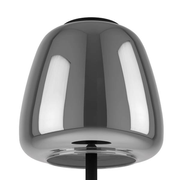 LED-Tischleuchte Alfero - Rauchglas / Stahl - 1-flammig