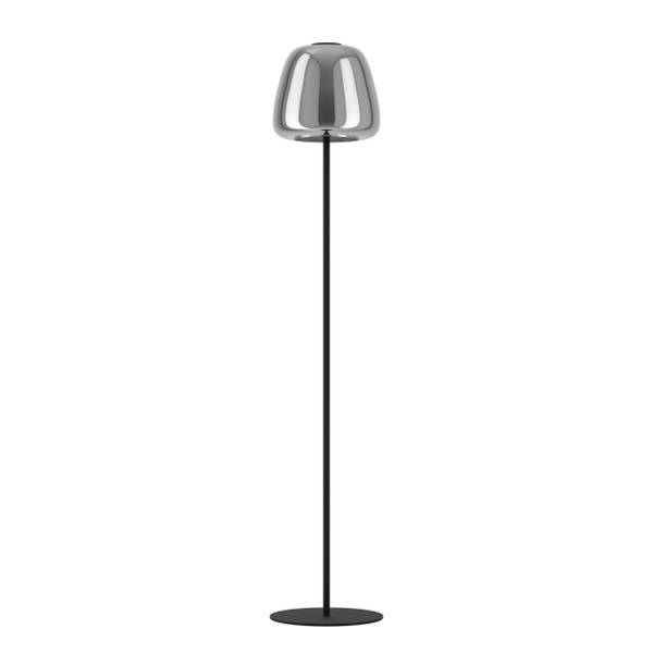 LED-Stehleuchte Alfero - Rauchglas / Stahl - 1-flammig