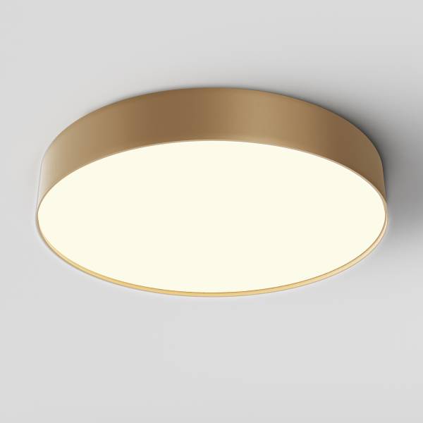 LED-Deckenleuchte Zon - Aluminium - 1-flammig - Gold - Durchmesser: 40 cm