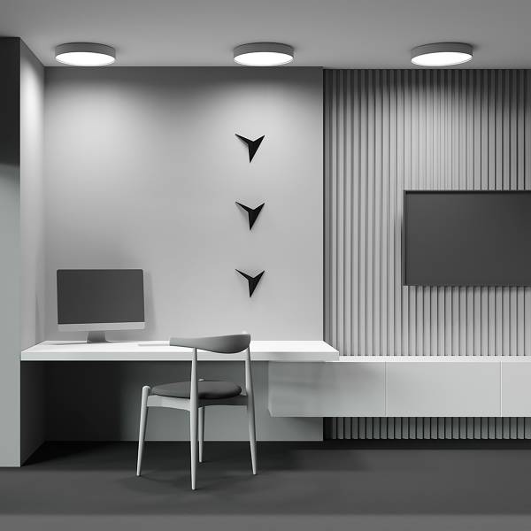 LED-Deckenleuchte Zon - Aluminium - 1-flammig - Gold - Durchmesser: 40 cm