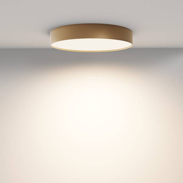 LED-Deckenleuchte Zon - Aluminium - 1-flammig - Gold - Durchmesser: 40 cm