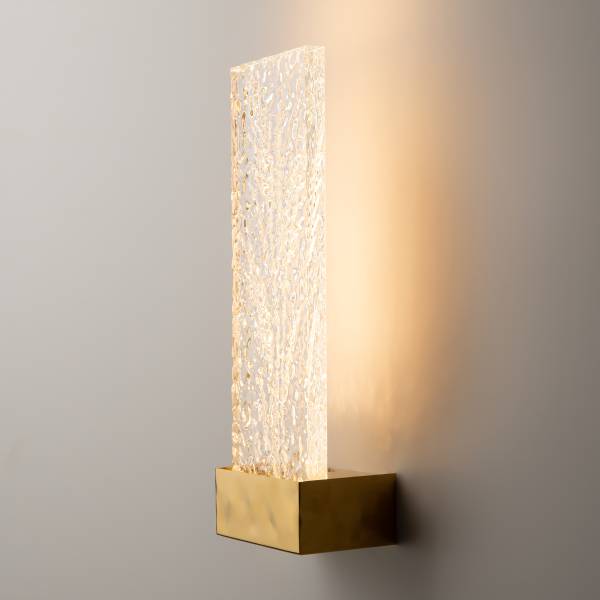 LED-Wandleuchte Ornate - Glas / Edelstahl - 1-flammig