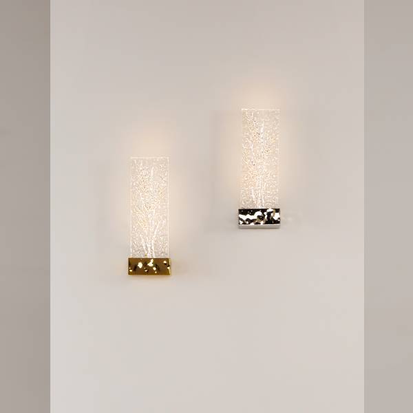 LED-Wandleuchte Ornate - Glas / Edelstahl - 1-flammig