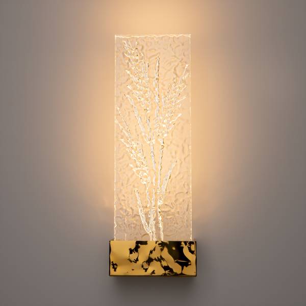 LED-Wandleuchte Ornate - Glas / Edelstahl - 1-flammig