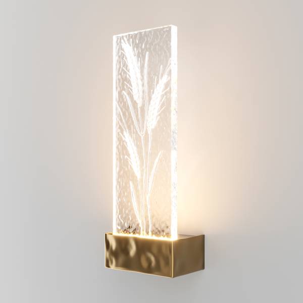 LED-Wandleuchte Ornate - Glas / Edelstahl - 1-flammig