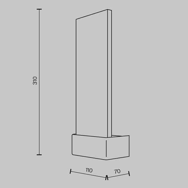 LED-Wandleuchte Ornate - Glas / Edelstahl - 1-flammig