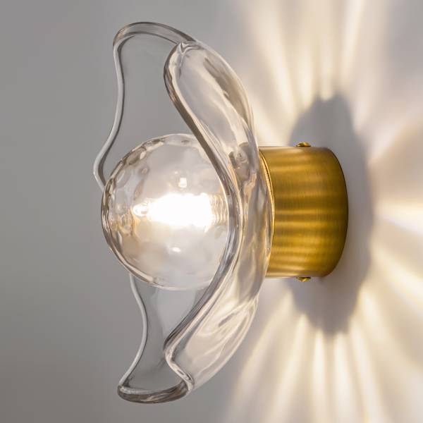 Wandleuchte Miracle Typ A - Klarglas / Mischmetall - 1-flammig