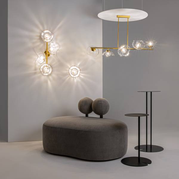 Wandleuchte Miracle Typ A - Klarglas / Mischmetall - 1-flammig