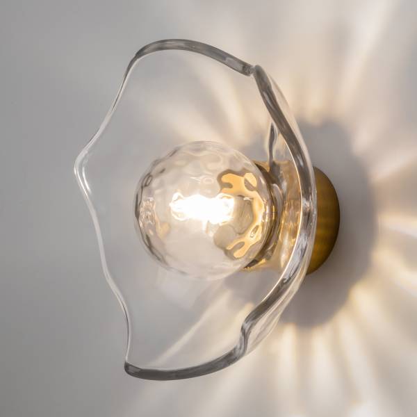 Wandleuchte Miracle Typ A - Klarglas / Mischmetall - 1-flammig