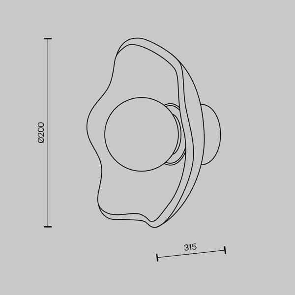 Wandleuchte Miracle Typ A - Klarglas / Mischmetall - 1-flammig