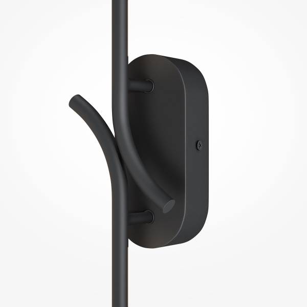 LED-Wandleuchte Renaissance - Silikon / Metall - 1-flammig - Schwarz