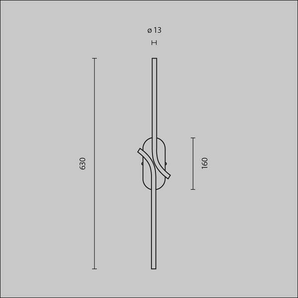 LED-Wandleuchte Renaissance - Silikon / Metall - 1-flammig - Schwarz
