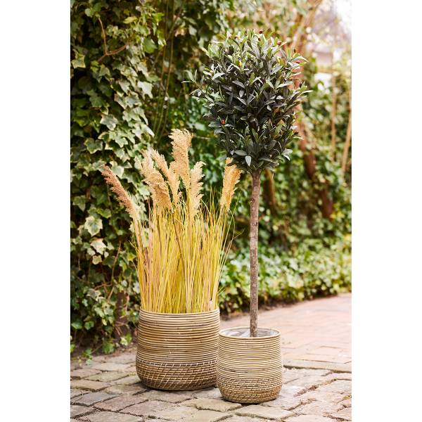 Aufbewahrungskorbset Bwano 2-teilig - Rattan - Braun