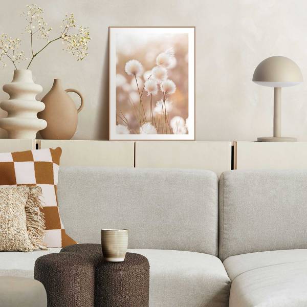 Kunstdruck Cotton Pops - MDF - Beige