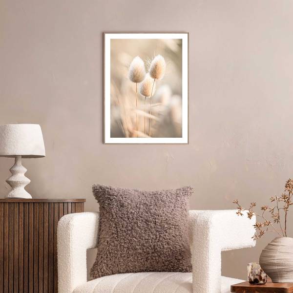 Kunstdruck Plumes - MDF - Beige