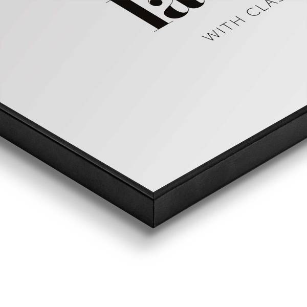 Kunstdruck Lady - MDF - Schwarz / Weiß