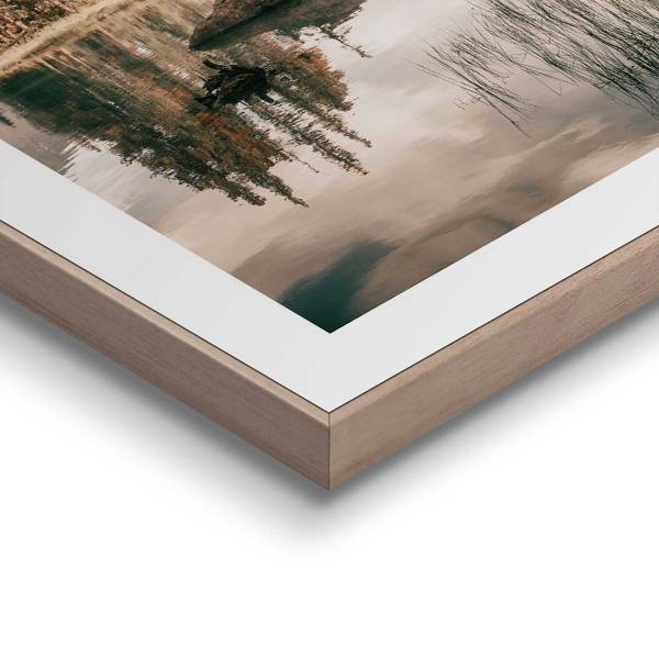 Kunstdruck Bergsee - MDF - Beige