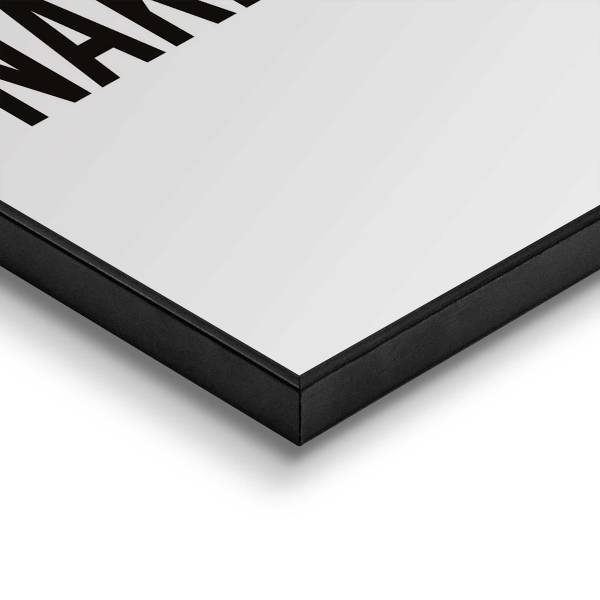 Kunstdruck Let´s get Naked - MDF - Schwarz / Weiß