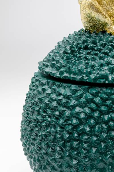 Aufbewahrungsdose Jackfruit Monkey - Polyresin - Grün / Gold