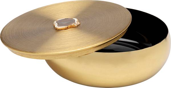 Aufbewahrungsdose Shine - Stahl - Gold - Durchmesser: 24 cm