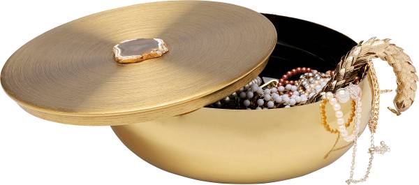 Aufbewahrungsdose Shine - Stahl - Gold - Durchmesser: 24 cm