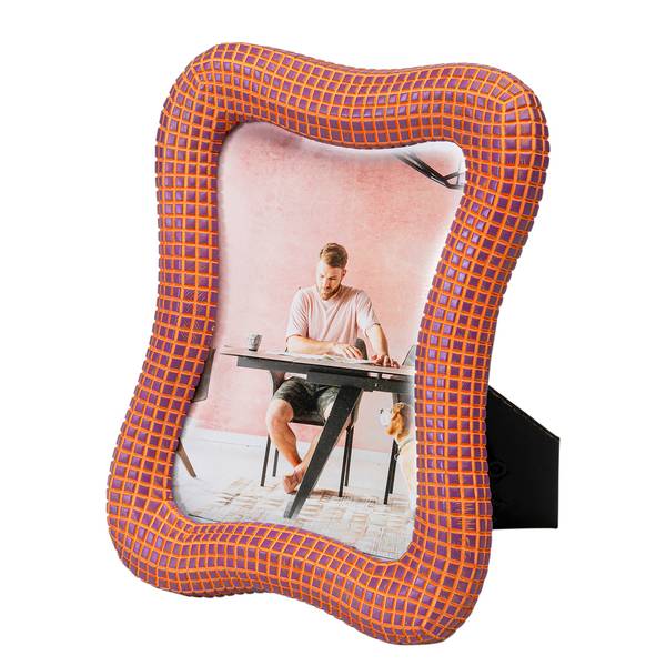 Bilderrahmen Wavy - Klarglas / Polyresin - Orange
