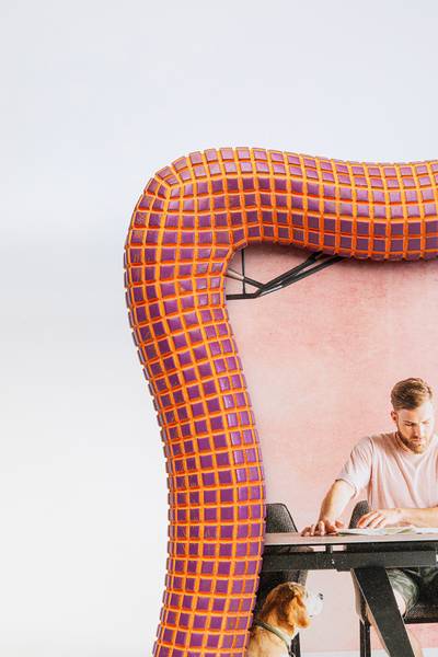 Bilderrahmen Wavy - Klarglas / Polyresin - Orange