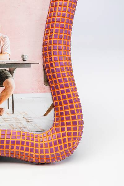 Bilderrahmen Wavy - Klarglas / Polyresin - Orange
