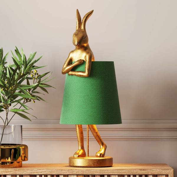 Tischleuchte Animal Rabbit Typ B - Stahl / Polyresin - Grün
