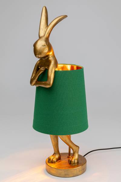 Tischleuchte Animal Rabbit Typ B - Stahl / Polyresin - Grün